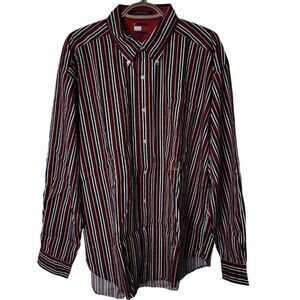 Tommy Hilfiger Men's Shirt Size XL Stripped Button Down Collar